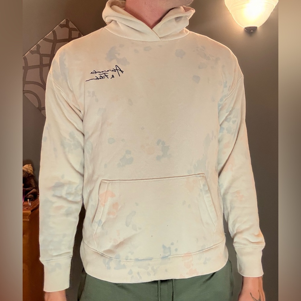 Abercrombie & Fitch Cream Tie-Dye Hoodie